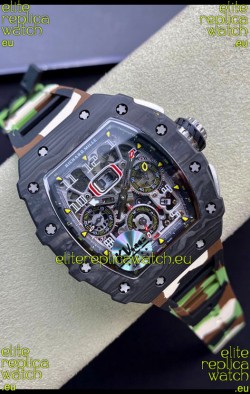 Richard Mille RM011 Felipe Massa 1:1 Mirror Quality One Piece Black Forged Carbon Case Watch