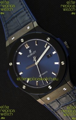 Hublot Classic Fusion Ceramic Blue Swiss Replica Watch - 1:1 Mirror Replica 