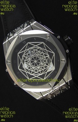 Hublot Big Bang Sang Bleu 45MM Stainless Steel Swiss Replica Watch 