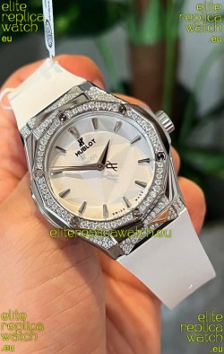 Hublot Classic Fusion Orlinski Diamonds Paved Edition White Dial Swiss Replica Watch 40MM