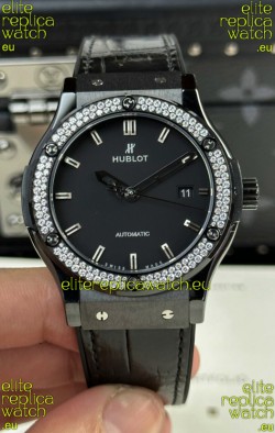 Hublot Classic Fusion Ceramic Swarovski Crystals Bezel 42MM Swiss Replica Watch