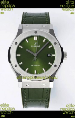 Hublot Classic Fusion Steel Green Dial 42MM Swiss Replica Watch 1:1 Mirror Quality