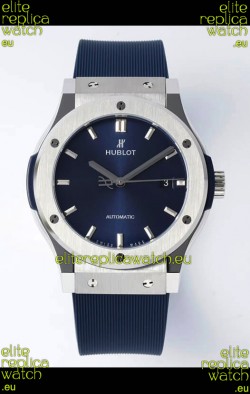 Hublot Classic Fusion Steel Blue Dial 42MM Swiss Replica Watch 1:1 Mirror Quality