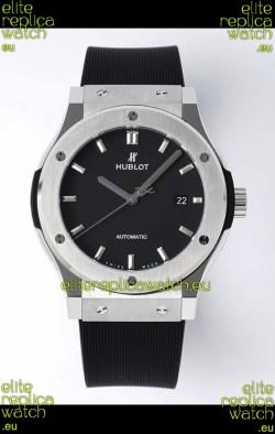 Hublot Classic Fusion Steel Black Dial 42MM Swiss Replica Watch 1:1 Mirror Quality