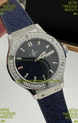 Hublot Classic Fusion Stainless Steel 33MM Blue Dial Swiss Quartz Movement Watch 1:1 Mirror Quality