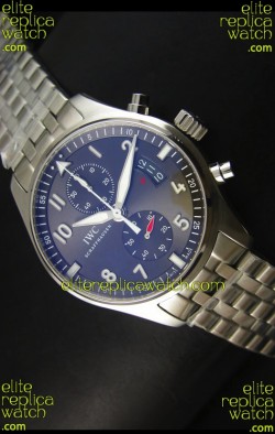 IWC IW387802 Pilot Chronograph 1:1 Mirror Replica with Steel Bracelet