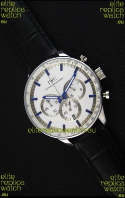 IWC Schaffhausen Japanese Replica Watch Quartz Movement in White Dial 
