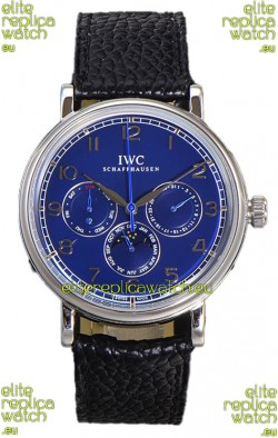 IWC Portofino Perpetual Calendar IW3446 Blue Dial Swiss Replica Watch 