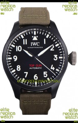 IWC Big Pilot's IW326906 Top Gun Edition 43MM Khaki Nylon Strap Ceramic Swiss Replica 