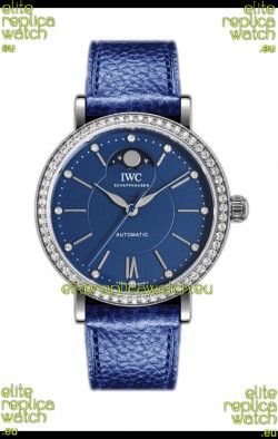 IWC Portofino IW659601 Automatic Moon Phase Steel Casing Watch in Blue Dial 37MM