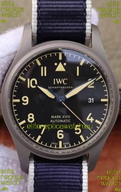 IWC Pilot's MARK XVIII Heritage 1:1 Swiss Watch Titanium Casing NATO STRAP