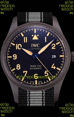 IWC Pilot's MARK XVIII Heritage 1:1 Swiss Watch 904L Steel Casing Black Matte Finishing