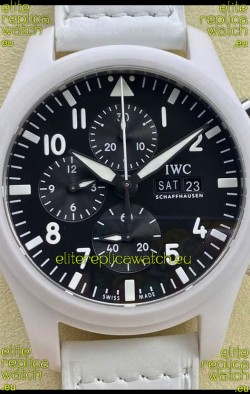 IWC Pilot's Chronograph Top Gun Ceramic IW389105 1:1 Mirror Replica in Black Dial