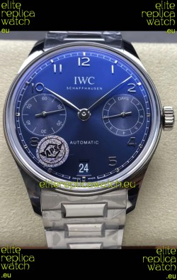 IWC Super Clone Portugieser Swiss 1:1 Mirror Replica Watch Blue Dial Steel Case Watch
