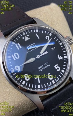 IWC Pilot Mark XVIII IW327001 1:1 Mirror Swiss Replica Watch in Black Dial 