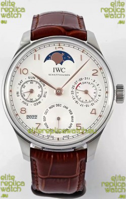 IWC Portuguese Perpetual Calendar 904L Steel Swiss Replica Watch REF. IW503307