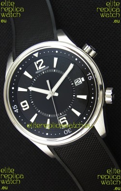 Jaeger-LeCoultre Polaris Black Dial Watch with Nylon Strap 1:1 Mirror Replica