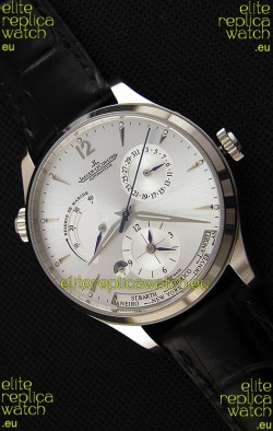 Jaeger LeCoultre Master Geographic Power Reserve Steel Case Steel Dial Swiss Replica Watch 
