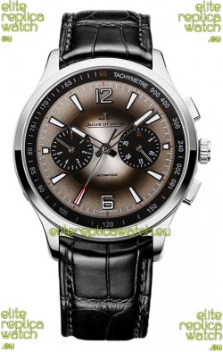 Jaeger LeCoultre Polaris Q902843J Chronograph Grey Dial Leather Strap Swiss Replica Watch 