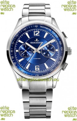 Jaeger LeCoultre Polaris Chronograph Stainless Steel Casing Blue Dial Swiss Replica Watch 