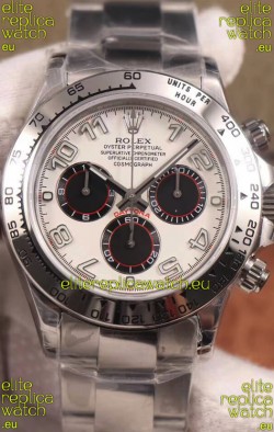 Rolex Cosmograph Daytona 116509 White Dial Cal.4130 Movement - 904L Steel Watch