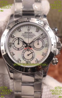 Rolex Cosmograph Daytona 116509 Pearl Dial Cal.4130 Movement - 904L Steel Watch