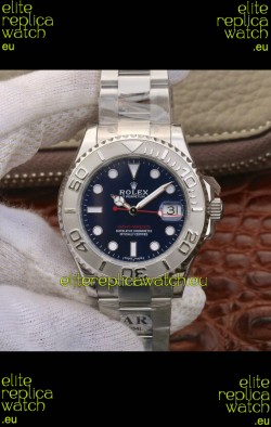 Rolex Yachtmaster Blue Dial 1:1 Swiss Replica Watch 37MM in 904L Steel Casing