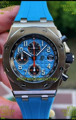 Audemars Piguet Royal Oak Offshore Blue Dial Chronograph 1:1 Mirror Replica Watch - 904L Steel 