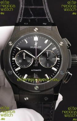 Hublot Classic Fusion Chronograph Ceramic Casing/Bezel Black Dial 1:1 Mirror Replica Watch 