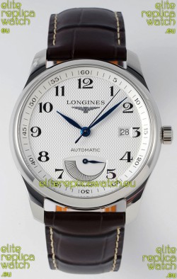 Longines Master Collection Automatic Power Reserve White Dial Swiss Replica Watch Leather Strap