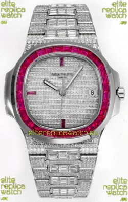 Patek Philippe Nautilus 5711/A Swiss Replica Watch 1:1 Mirror Replica in 904L Steel Diamonds Casing