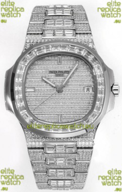 Patek Philippe Nautilus 5711/A Swiss Replica Watch 1:1 Mirror Replica in 904L Steel Diamonds Casing