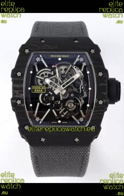 Richard Mille RM35-01 Rafael Nadal Carbon Fiber Casing with Genuine Tourbillon Super Clone Watch 