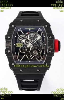 Richard Mille RM35-01 Rafael Nadal Carbon Fiber Casing with Genuine Tourbillon Super Clone Watch 
