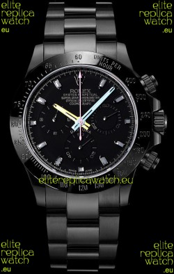Rolex Daytona Blaken 1:1 Swiss Mirror Replica Black Dial Cal.4130 Movement (WITH BOX) 