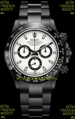 Rolex Daytona Blaken 1:1 Swiss Mirror Replica White Dial Cal.4130 Movement (WITH BOX) 