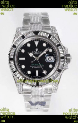 Rolex GMT Masters II Diamonds Swiss watch in 904L Case - 1:1 Mirror Quality