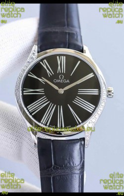 Omega De Ville Tresor Edition Swiss Quartz Watch 36MM Steel Casing Black Dial
