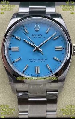 Rolex Oyster Perpetual REF# 126000 36MM Swiss Movement Tiffany Blue Dial 904L Steel 1:1 Mirror Replica Watch