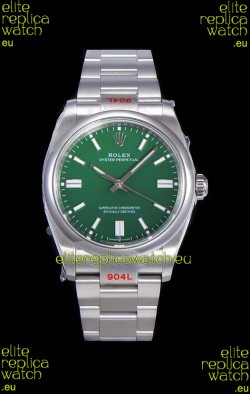 Rolex Oyster Perpetual REF#124300 41MM Cal.3230 Movement Swiss Replica Green Dial 904L Steel 1:1 Mirror Replica Watch