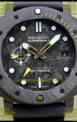 Panerai Submersible PAM01324 Carbotech GMT Navy Seals Edition 1:1 Mirror Replica Watch 44MM