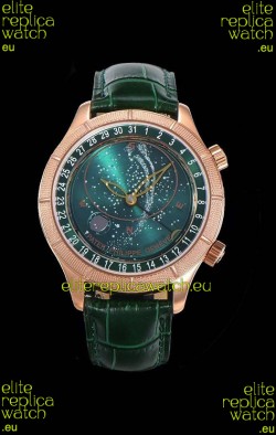 Patek Philippe 6102R Grand Compilations Handwind Swiss Replica Watch - Rugged Bezel Green Dial