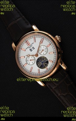 Patek Philippe Japanese Tourbillon Replica Watch in Pink Gold Case