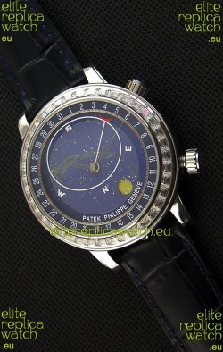 Patek Philippe Grand Complication 6102P Celestial Moon Age Blue Dial Swiss Replica Watch 