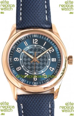 Patek Philippe Calatrava 6007R Blue Dial Rose Gold 1:1 Mirror Replica Watch