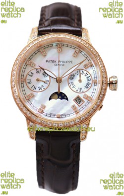 Patek Philippe Grand Complications Ladies First Perpetual Calendaer Rose Gold Swiss Replica Watch 