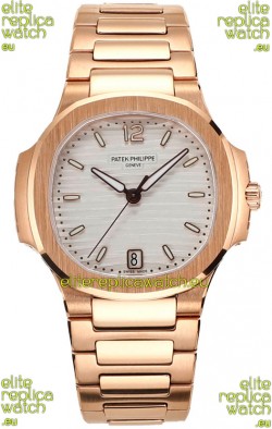 Patek Philippe Nautilus 7118R 35MM 1:1 Rose Gold White Dial 1:1 Mirror Replica Watch