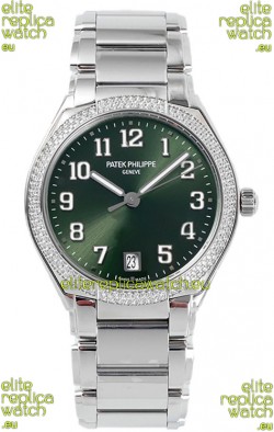 Patek Philippe Twenty-4 Green Dial 904L Steel Casing 1:1 Mirror Replica Watch 36MM