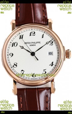 Patek Philippe Calatrava 5153J Rose Gold 1:1 Mirror Swiss Replica Watch 