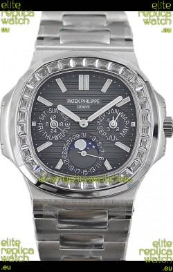 Patek Philippe Nautilus 5740 Perpetual Calendar Stainless Steel Grey Dial Swiss Replica Watch 